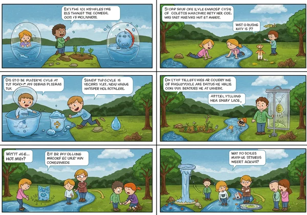 Comic strip visually explaining a STEM concept
