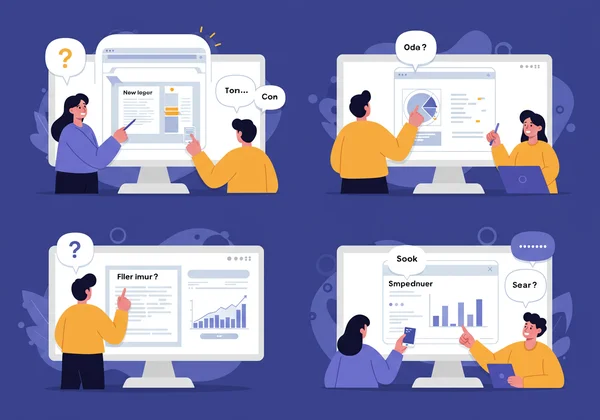 Comic explaining complex software feature step-by-step
