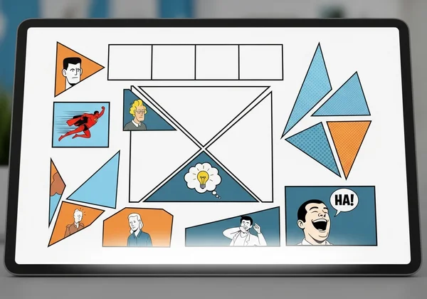 Diverse comic panel layouts, including dynamic diagonal