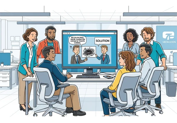 Employees engaged in comic-based training